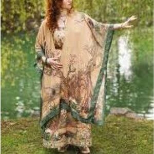 Market Of Stars Fable Bohemian Goddess Midi Kimono Brown